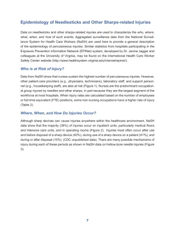 Page 13: Epidemiology of Needlesticks and Other Sharps-related Injuries