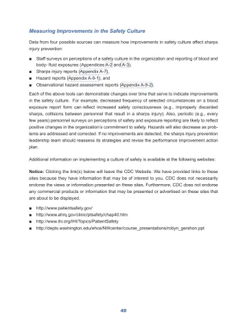Page 46: Measuring Improvements in the Safety Culture