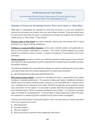 Page 50: Develop a Process for Examining Factors That Led to Injury or “Near Miss”