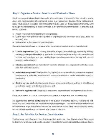 Page 58: Step 1. Organize a Product Selection and Evaluation Team