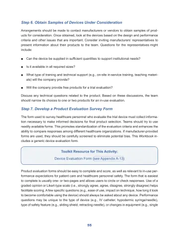 Page 61: Step 6. Obtain Samples of Devices Under Consideration