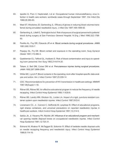 Page 74: Ippolito G, Puro V, Heptonstall J et al. Occupational human immunodeficiency virus…