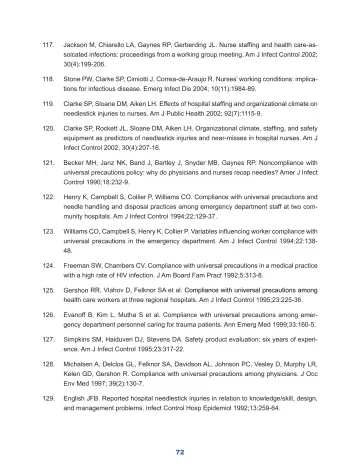 Page 78: Jackson M, Chiarello LA, Gaynes RP, Gerberding JL. Nurse staffing and health…