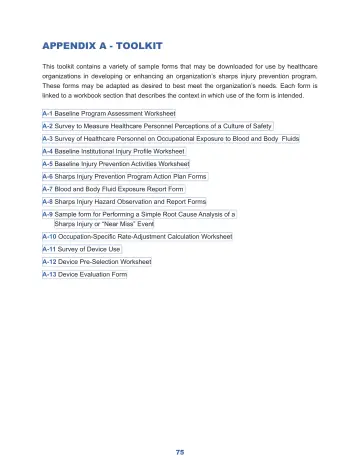Page 81: APPENDIX A - TOOLKIT