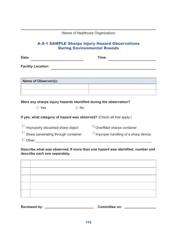 Page 118: (Name of Healthcare Organization)