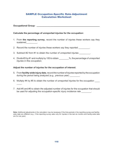 Page 125: Sample Occupation-Specific Rate-Adjustment