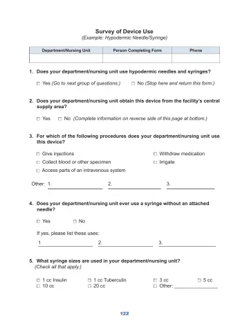 Page 128: Survey of Device Use