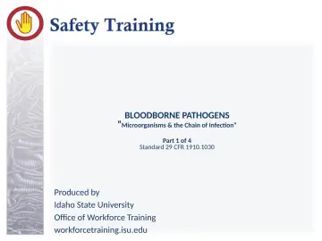 Slide 1: BLOODBORNE PATHOGENS