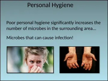 Slide 22: Personal Hygiene Work associated risks