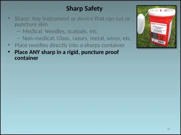 Slide 48: Sharp Safety