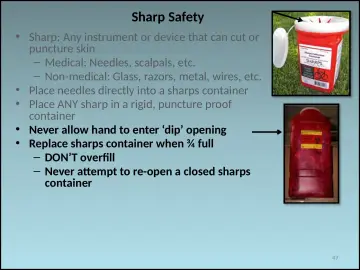 Slide 49: Sharp Safety