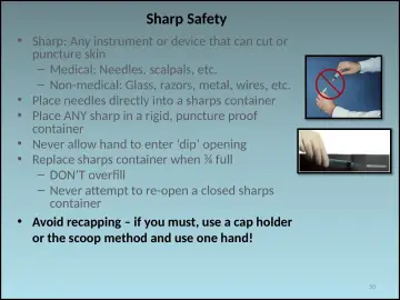 Slide 50: Sharp Safety