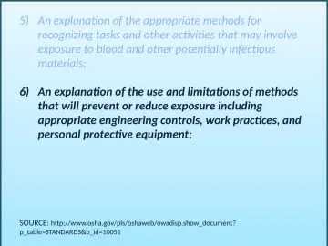 Slide 14: 5) An explanation of the appropriate methods for recognizing tasks and other activities…