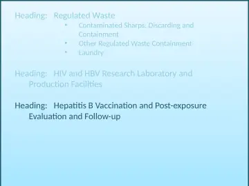 Slide 31: Heading: Regulated Waste
