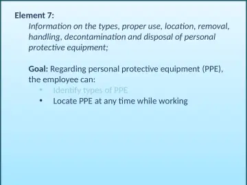 Slide 54: Element 7: