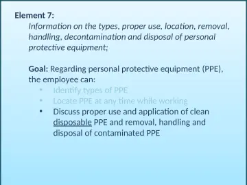 Slide 55: Element 7: