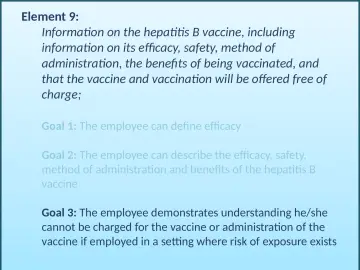 Slide 66: Information on the hepatitis B vaccine, including information on its efficacy, safety…