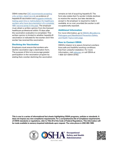 Page 2: OSHA notes that CDC recommends accepting only written, dated records as evidence of…