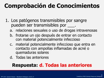 Slide 36: Comprobación de Conocimientos
