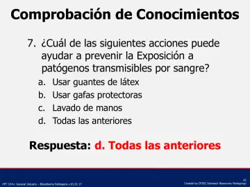 Slide 42: Comprobación de Conocimientos