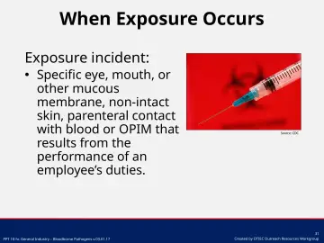 Slide 31: When Exposure Occurs