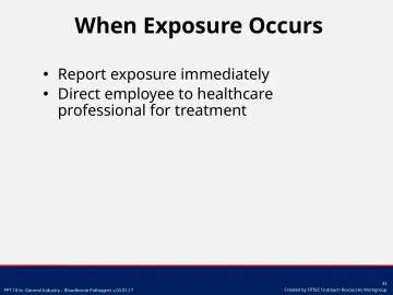 Slide 33: When Exposure Occurs