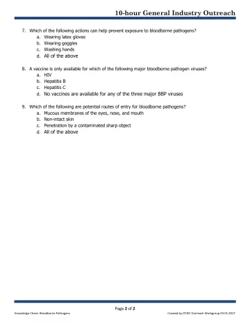 Page 2: 10-hour General Industry Outreach