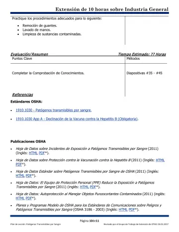 Page 10: Practique los procedimientos adecuados para lo siguiente: