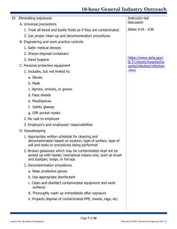 Page 7: IV. Eliminating exposures