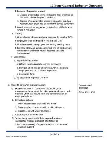 Page 8: 4. Removal of regulated wasted