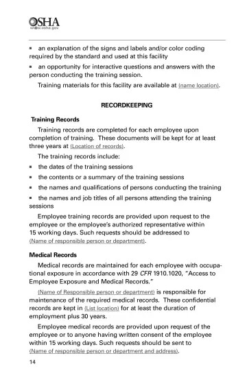 Page 16: an explanation of the signs and labels and/or color coding required by the standard and…