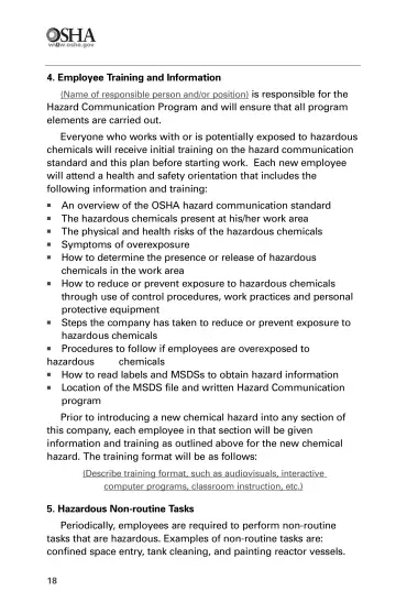 Page 20: 4. Employee Training and Information
