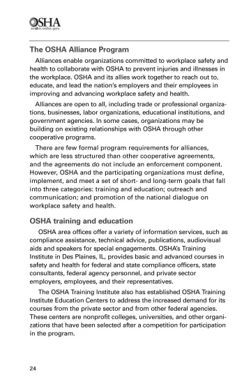 Page 26: The OSHA Alliance Program
