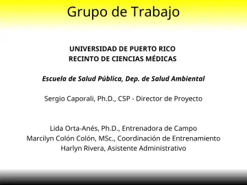 Slide 3: Grupo de Trabajo
