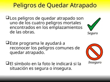 Slide 7: Peligros de Quedar Atrapado