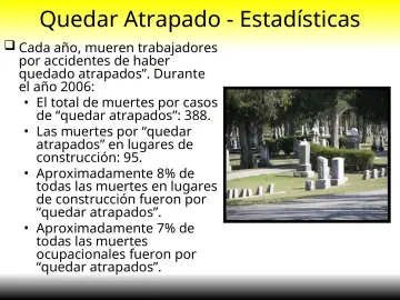 Slide 8: Quedar Atrapado - Estadísticas