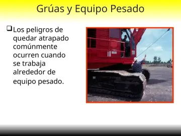 Slide 10: Grúas y Equipo Pesado