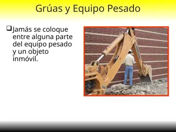 Slide 11: Grúas y Equipo Pesado