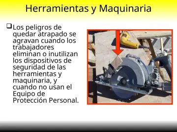 Slide 14: Herramientas y Maquinaria