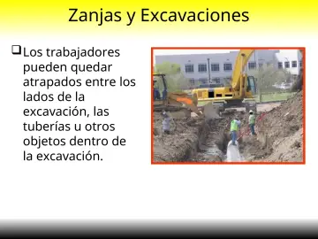 Slide 24: Zanjas y Excavaciones