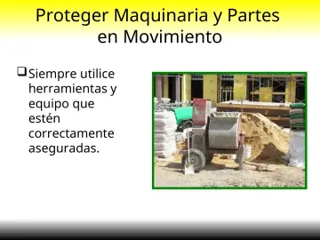 Slide 30: Proteger Maquinaria y Partes en Movimiento