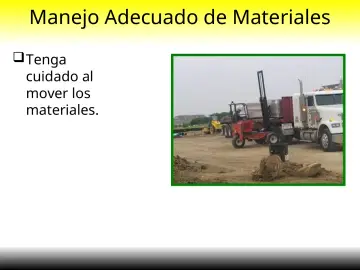 Slide 35: Manejo Adecuado de Materiales
