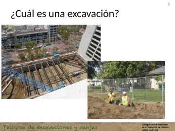 Slide 5: ¿Cuál es una excavación?