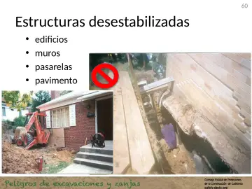Slide 60: Estructuras desestabilizadas