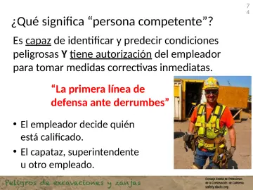 Slide 74: ¿Qué significa “persona competente”?