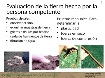 Slide 81: Evaluación de la tierra hecha por la persona competente