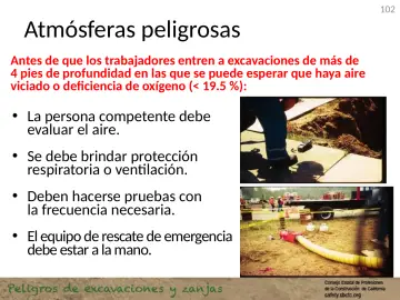 Slide 102: Atmósferas peligrosas: