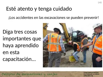 Slide 140: Esté atento y tenga cuidado