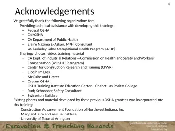 Slide 4: Acknowledgements