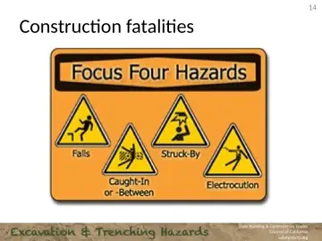 Slide 14: Construction fatalities